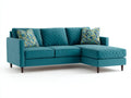 Divano angolare - Velluto - 258x162x86 cm - Ottanio - Stile moderno elegante