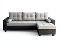 Divano angolare - Tessuto - 244x158x89 cm - Grigio chiaro-Antracite - Stile moderno
