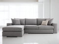 Divano angolare - Tessuto - 276x172x88 cm - Grigio - Stile contemporaneo