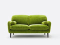 Divano a due posti - Tessuto a coste - 179x88x87 cm - Verde mela - Stile rétro con piedini affusolati