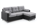 Divano angolare - Tessuto - 240x158x87 cm - Grigio chiaro-Antracite - Stile contemporaneo