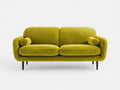 Divano a due posti - Tessuto a coste - 184x90x88 cm - Verde oliva chiaro - Stile contemporaneo con linee avvolgenti